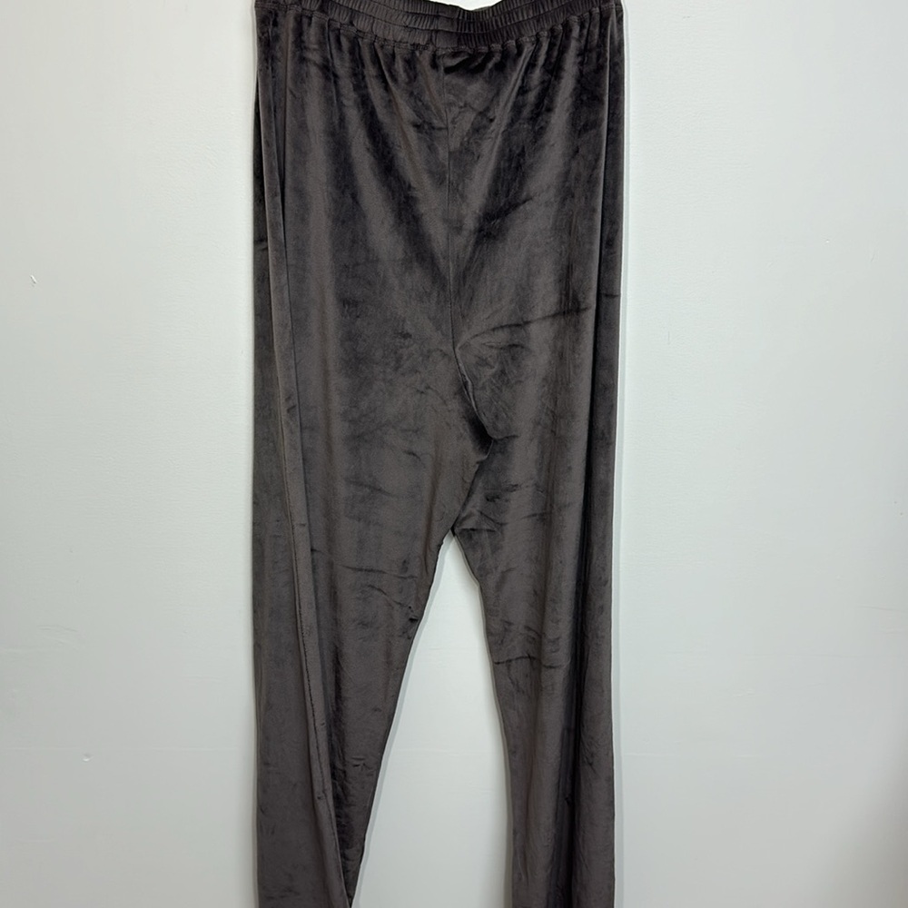 Skims Velour Wide-Leg Sweatpants Brown Large - Picture 5 of 7